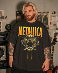 Metallica Rock Band Herren-T-Shirt mit kurzen Ärmeln, Übergröße