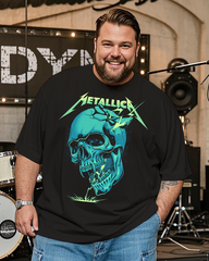 T-shirt à manches courtes pour homme avec tête de mort Metallica