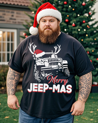 T-shirt à manches courtes pour homme Merry Jeep Mas grande taille