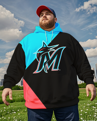 Men's Miami Marlins Plus Size Hoodie