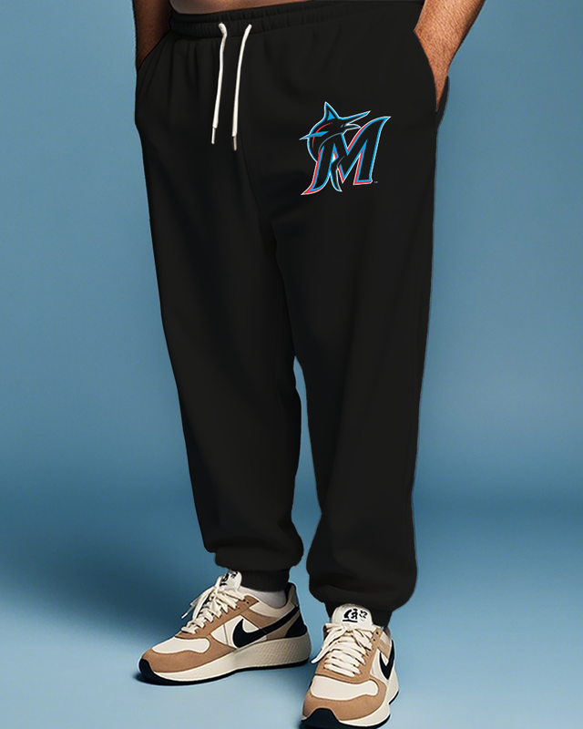 Sweat à capuche grande taille pour homme des Miami Marlins