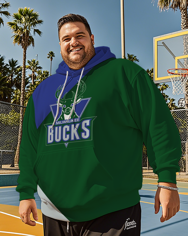 Milwaukee Bucks-Hoodie für Herren in Übergröße