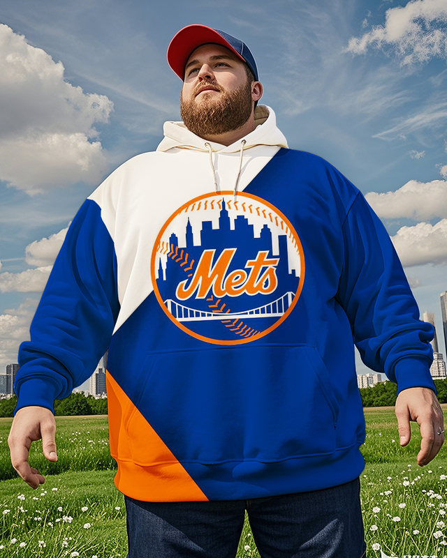 Sweat à capuche grande taille pour homme des New York Mets