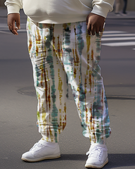 Sweat à capuche et pantalon tie-dye grande taille pour hommes