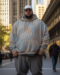 Sweat à capuche et pantalon tie-dye grande taille pour hommes