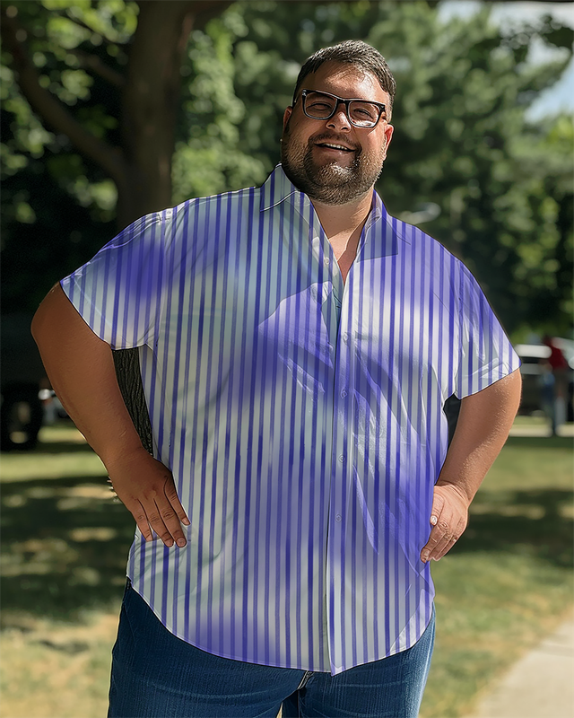 Chemise à manches courtes tie-dye grande taille pour homme 