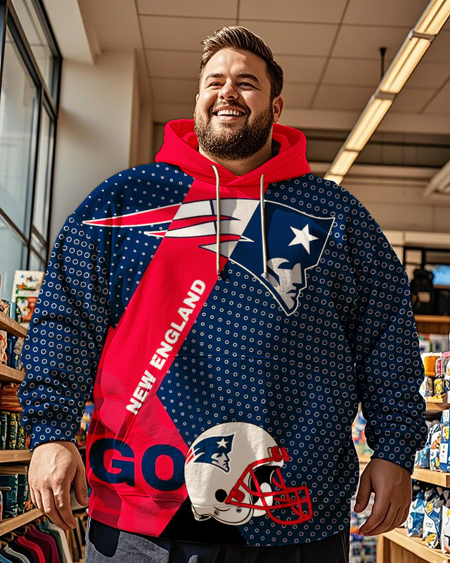 Patriots-Kapuzenpullover für Herren in Übergröße