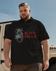 Philadelphia Phillies Lässiges kurzärmliges Poloshirt für Herren in Übergröße