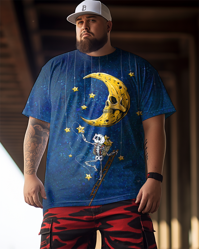 T-shirt et short grande taille REACHING FOR THE STARS pour hommes