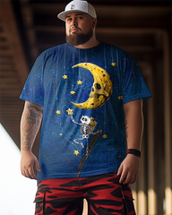 T-shirt et short grande taille REACHING FOR THE STARS pour hommes