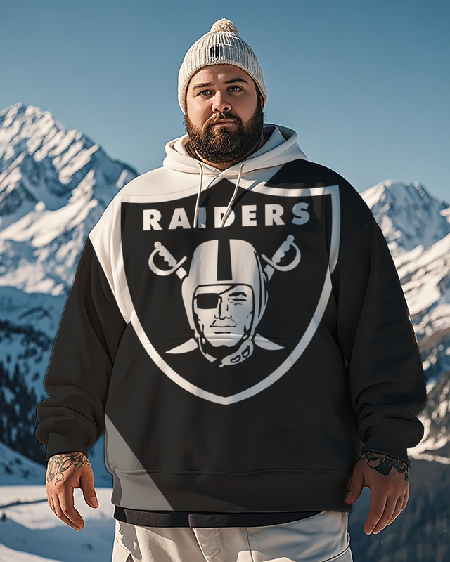 Raiders-Kapuzenpullover für Herren in Übergröße