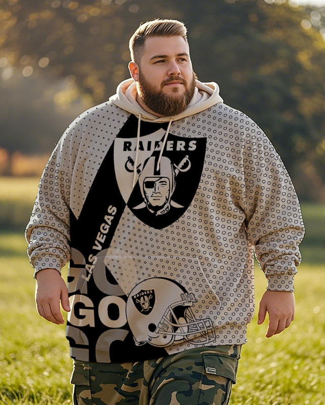 Sweat à capuche grande taille pour homme Raiders