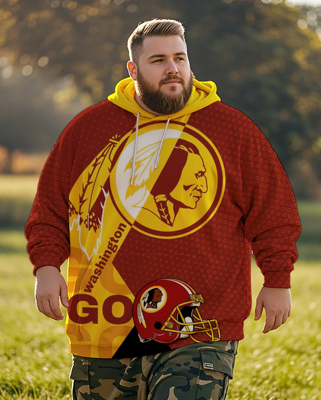 Redskins Men's Plus Size Hoodie