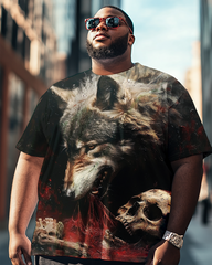 T-shirt à manches courtes pour homme style rétro Diablo grande taille