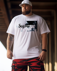 T-shirt grande taille à la mode pour hommes de style sportif