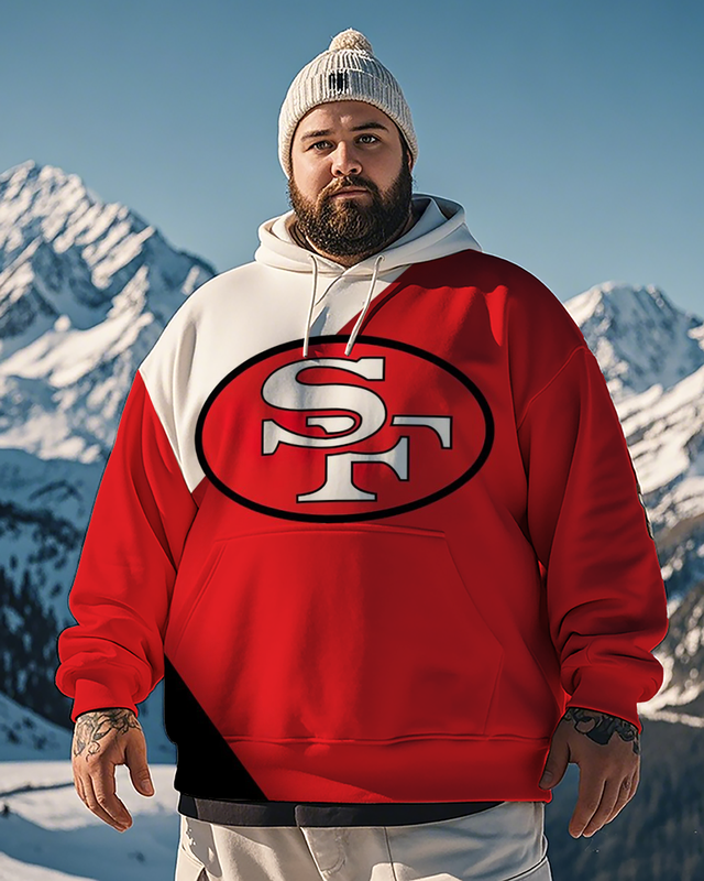 San Francisco 49ers-Hoodie für Herren in Übergröße