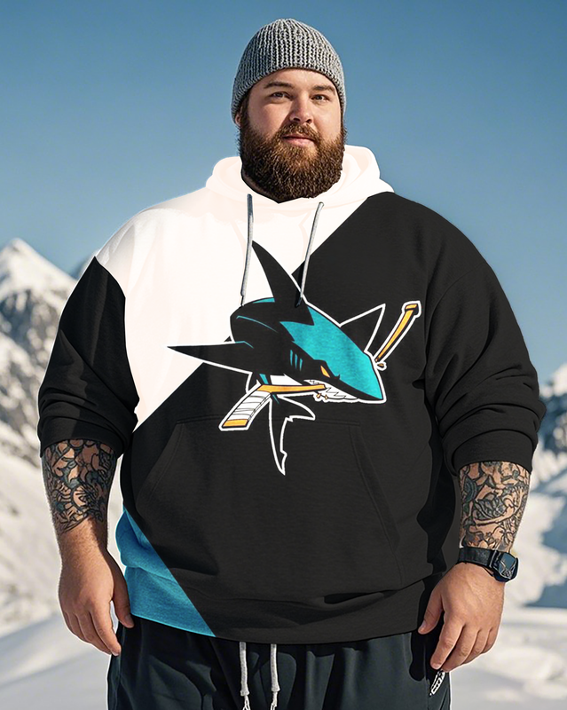 Sweat à capuche grande taille pour homme des Sharks de San Jose