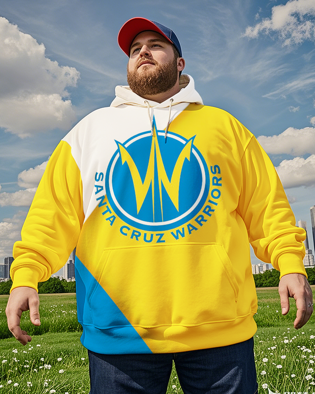 Men's Santa Cruz Warriors Plus Size Hoodie