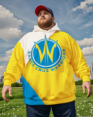 Sweat à capuche grande taille pour homme Santa Cruz Warriors