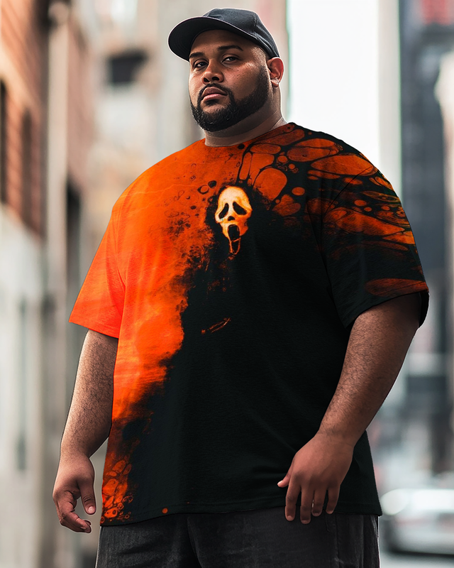 T-shirt à manches courtes grande taille pour homme Scream