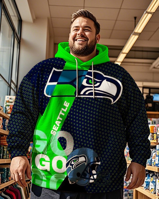 Sweat à capuche grande taille pour homme des Seahawks