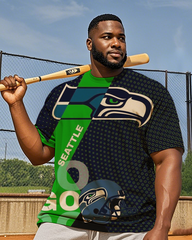 T-shirt à manches courtes pour hommes Seahawks grande taille