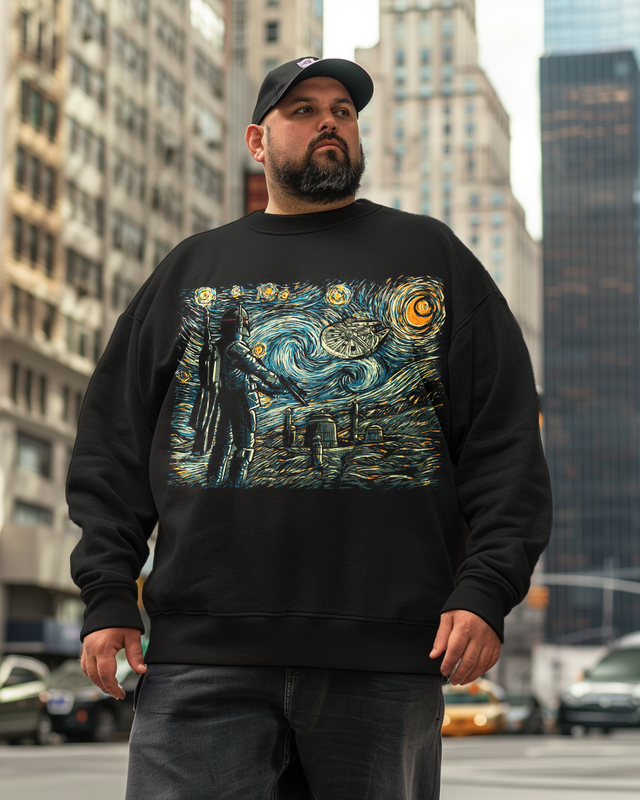 Men's Starry Wars Plus Size Sweatshirts