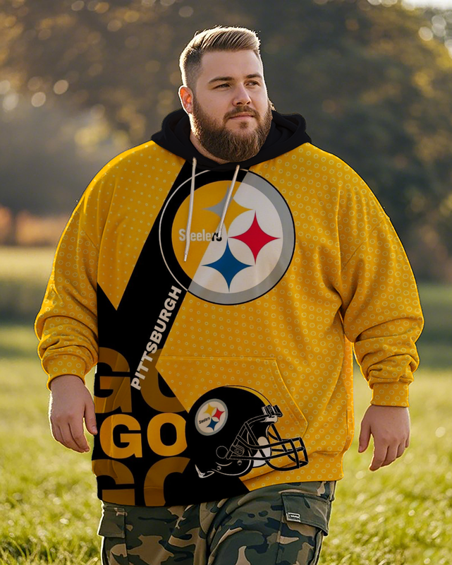 Sweat à capuche grande taille pour homme des Steelers