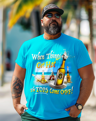 TOPS OFF - HOT Men's Plus Size Printed Short Sleeve T-Shirt