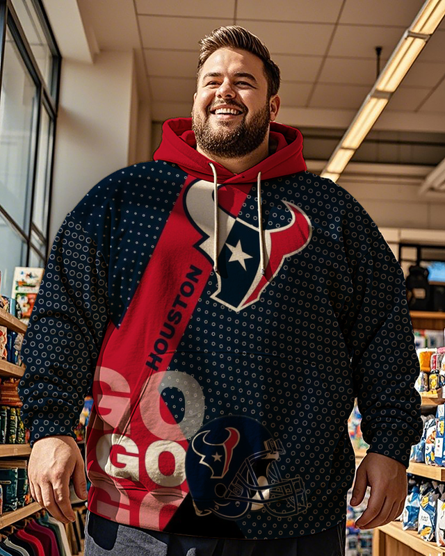 Sweat à capuche grande taille pour homme des Texans