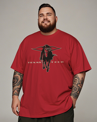 Texas Tech Herren-T-Shirt mit kurzen Ärmeln, Übergröße