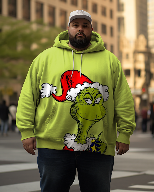 Der Grinch-Kapuzenpullover für Herren in Übergröße