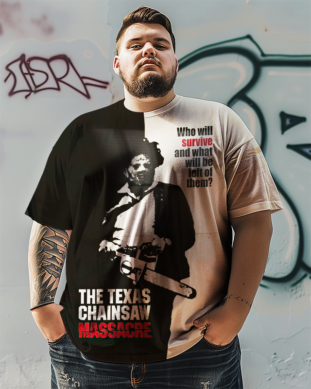 The Texas Chainsaw Massacre Herren-T-Shirt in Übergröße, kurzärmelig