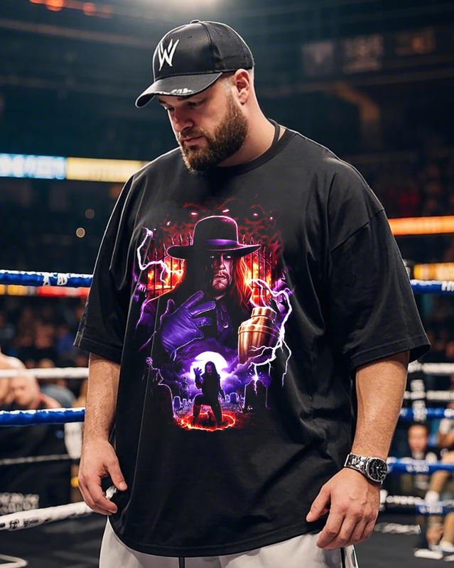 WWE Undertaker Hell's Gate Men's Plus Size Short Sleeve T-Shirt