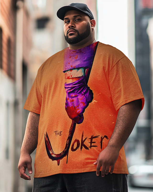 The Joker T-Shirt für Herren in Übergröße, kurzärmelig