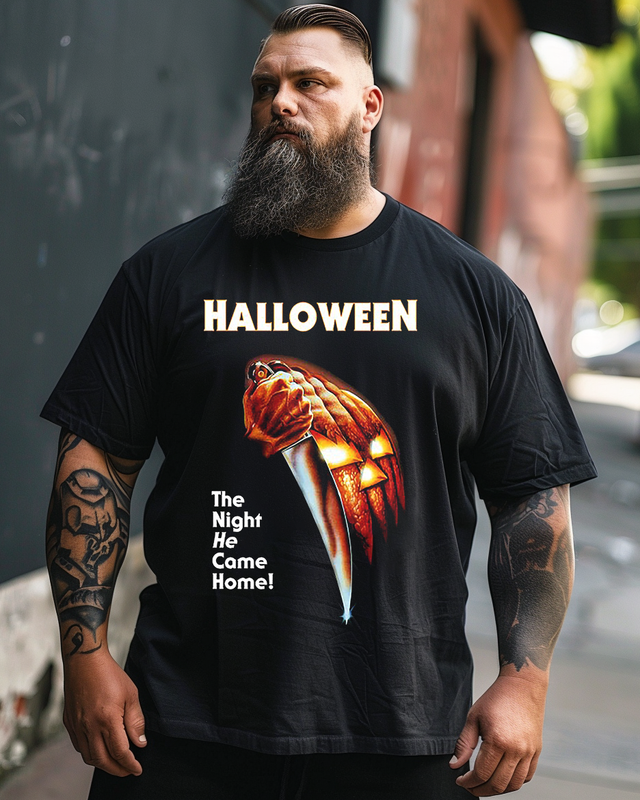 T-shirt grande taille pour homme La nuit où il est rentré à la maison