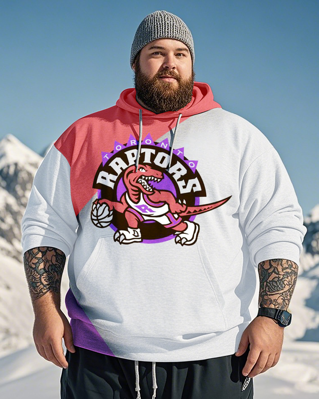 Sweat à capuche grande taille pour homme Toronto Raptors