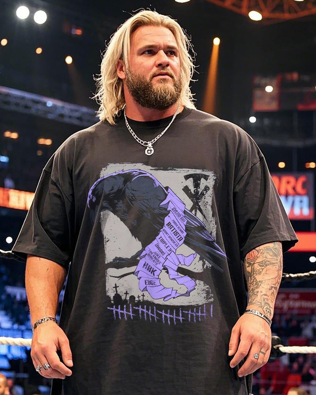 Undertaker Streak Crow Men's Plus Size Short Sleeve T-Shirt