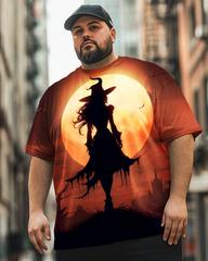 Herren T-Shirt „Witches Moonrise“ in Übergröße