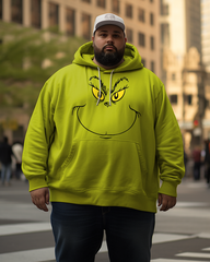 Sweat à capuche jaune pour homme, grande taille, How Grinch Stole Christmas Face