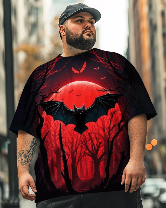 Herren T-Shirt mit Aufschrift „A Bat“ in Übergröße