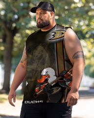 Men's Plus Size Printed Sleeveless T-Shirt