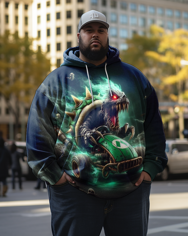 Men's Armored Dragon Turtle Plus Size Hoodies