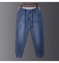 Jean taille élastique grande taille pour homme, jean Harlem extensible, pantalon en denim de printemps 