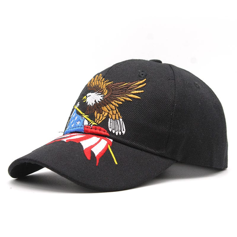 Baseballkappe mit amerikanischer Flagge und Adler-Stickerei