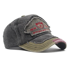 Embroidered Washed Distressed Baseball Cap