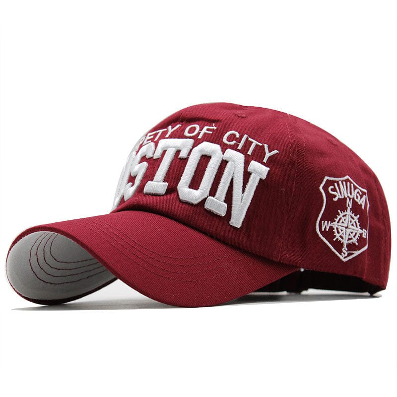 Boston three-dimensional embroidery baseball cap