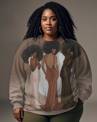 Sweat-shirts noirs pour femmes de grande taille