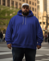 Men's blue Plus Size Hoodie&Pants