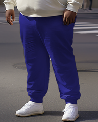 Men's blue Plus Size Hoodie&Pants